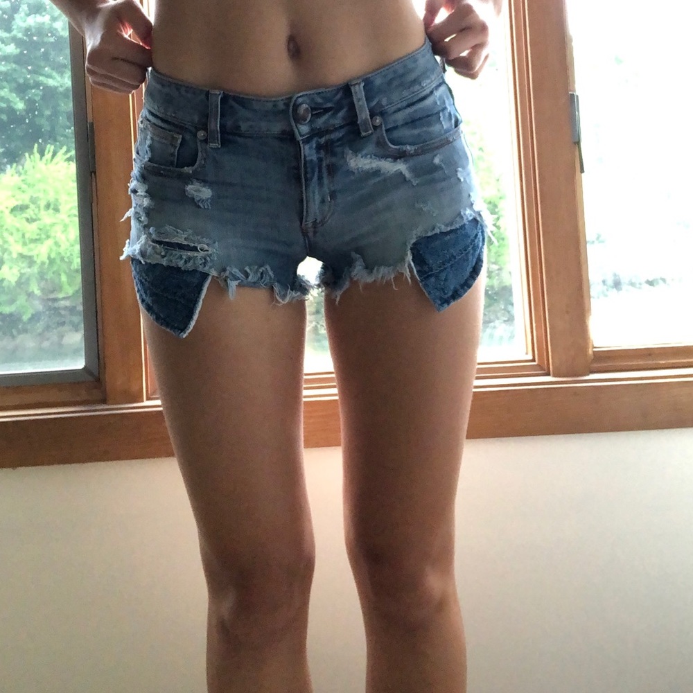 low rise denim shorts⚡️⚡️